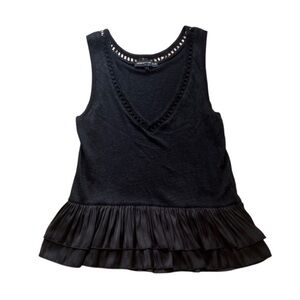 Generation Love Elegant Black Ruffle Tank